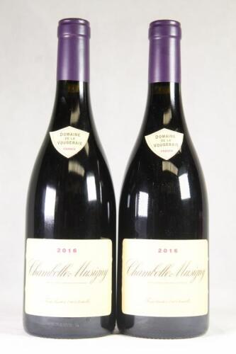 (2) 2016 Domaine de la Vougeraie Chambolle Musigny, Cote de Nuits