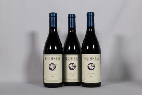 (3) 2001 Pegasus Bay Pinot Noir, Waipara