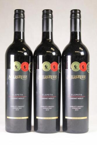 (3) 2010 Mills Reef Elspeth Cabernet Sauvignon/Merlot, Hawkes Bay