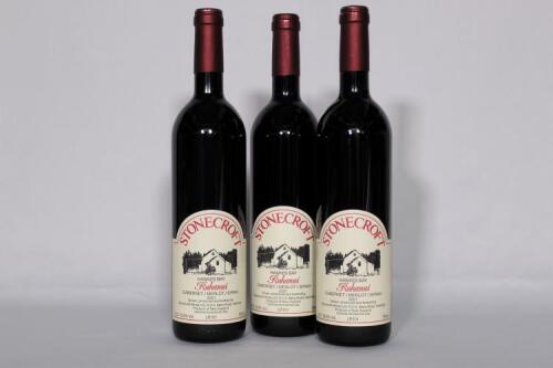 (3) 2001 Stonecroft Ruhanui Cabernet Sauvignon/Merlot, Gimblett Gravels