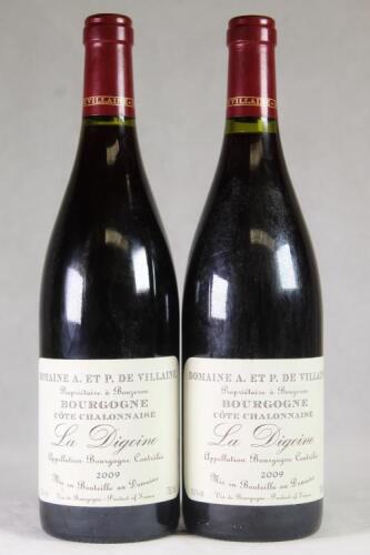 (2) 2009 Domaine de Villaine Bourgogne La Digoine, Cote Chalonnaise