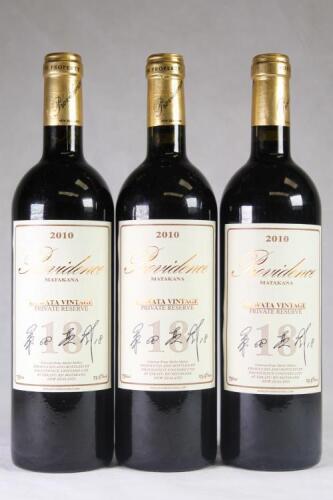 (3) 2010 Providence Private Reserve, Matakana
