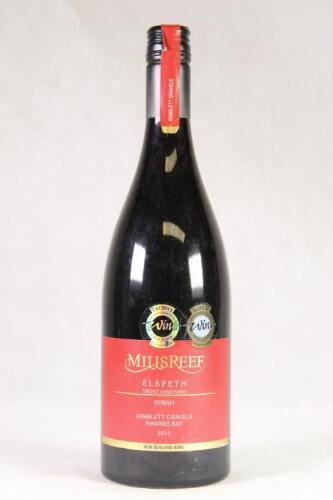 (1) 2011 Mills Reef Elspeth Syrah, Hawkes Bay