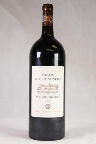 (1) 2010 Chateau Le Peuy Saincrit 1500ml, Bordeaux Superieur
