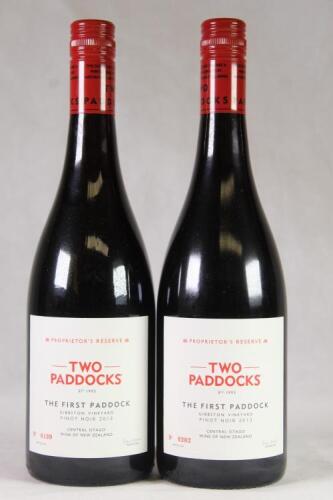 (2) 2013 Two Paddocks The First Paddock Pinot Noir, Gibbston