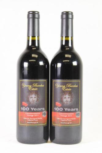 (2) 2015 Young Bacchus Estate Cabernet Sauvignon/Merlot/Cabernet Franc, Martinborough*