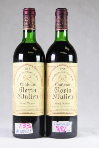 (2) 1985 Chateau Gloria, St Julien