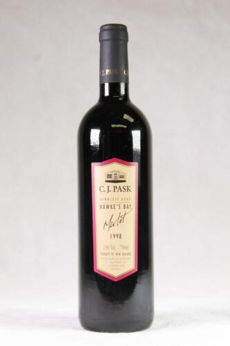 (1) 1998 CJ Pask Merlot, Gimblett Gravels