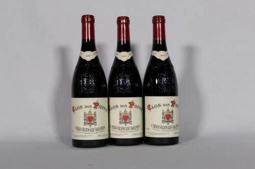 (3) 2007 Clos des Pape Chateauneuf du Pape