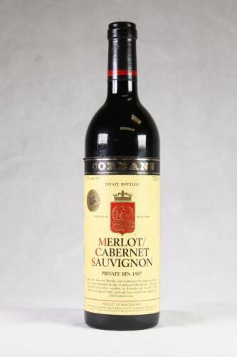 (1) 1987 Corbans Private Bin Merlot/Cabernet Sauvignon, Hawkes Bay