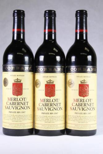 (3) 1987 Corbans Private Bin Merlot/Cabernet Sauvignon, Hawkes Bay