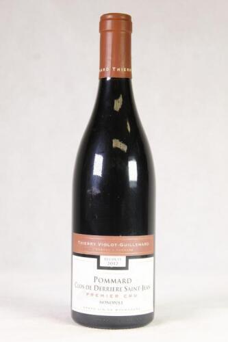 (1) 2012 Thierry Violot-Guillemard Pommard Clos de Derriere St Jean, Cote de Beaune