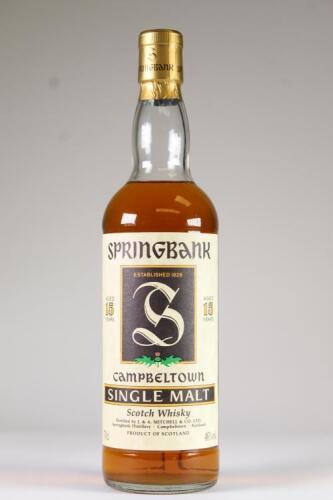 (1) Springbank 15 Year Old, Campbeltown 700ml 46% abv