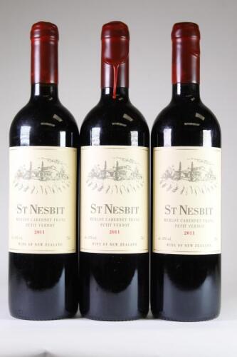 (3) 2011 St Nesbit Merlot/Cabernet Franc/Petit Verdot, Karaka