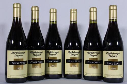 (6) 2000 Martinborough Vineyards Pinot Noir, Martinborough
