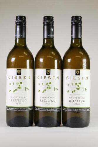(3)&nbsp;2001 Giesen Riesling, Canterbury