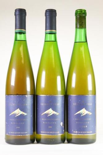 Three bottles of 1994 Shingle Peak Riesling, Marlborough in one lot