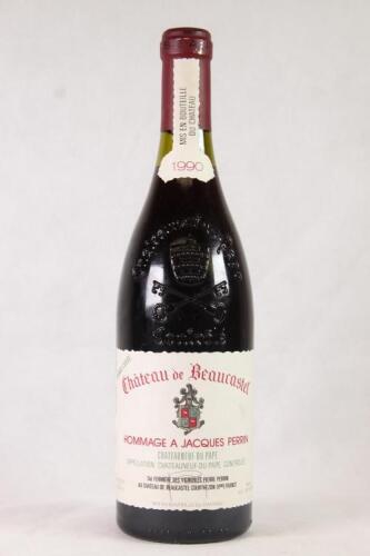(1) 1990 Chateau de Beaucastel Chateauneuf du Pape Hommage Jacques Perrin