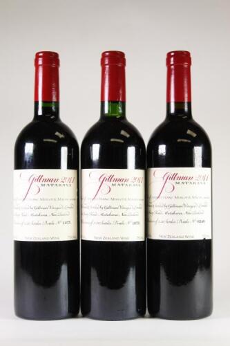 (3) 2011 Gillman Cabernet Franc/Merlot/Malbec, Matakana