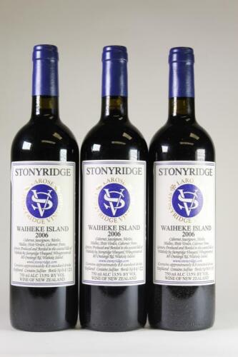 (3) 2006 Stonyridge Larose, Waiheke