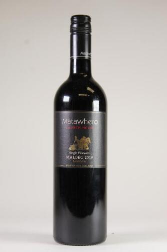 (1) 2019 Matawhero Church House Single Vineyard Malbec, Gisborne