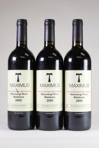 (3) 2005 Mahurangi River Maximus Cabernet Sauvignon/Merlot/Malbec, Matakana