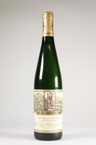 (1) 1993 Weingut Joh. Jos. Christoffel-Erben &Uuml;rziger W&uuml;rzgarten Riesling Auslese * #15, Mosel Saar Ruwer