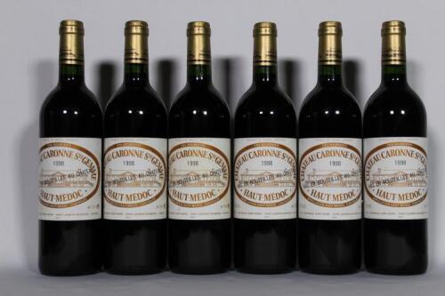 (6) 1998 Chateau Caronne Ste Gemme, Haut Medoc