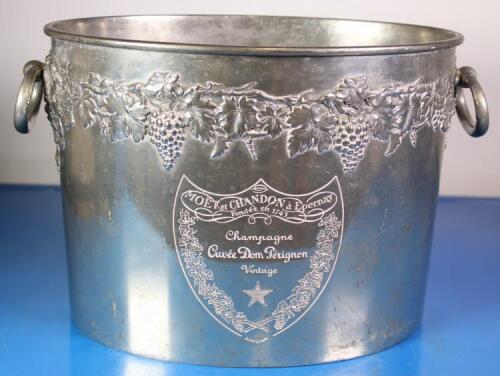 (1) Dom Perignon Oval bucket with handles and grape vine motif