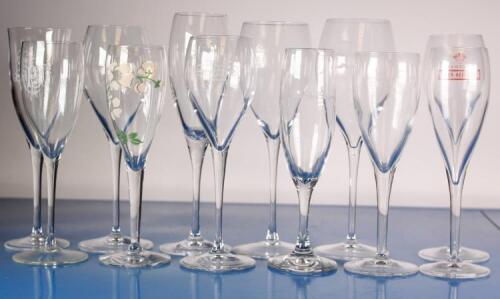 Antoine's Champagne flutes through the years