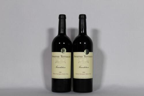 (2) 2000 Awarua Terraces Foundation Cabernet Sauvignon/Merlot/Franc, Hawkes Bay