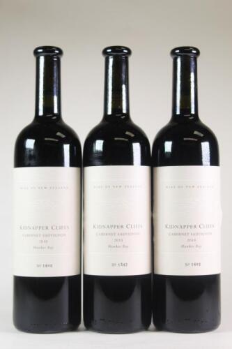 (3) 2010 Kidnapper Cliffs Cabernet Sauvignon, Hawkes Bay