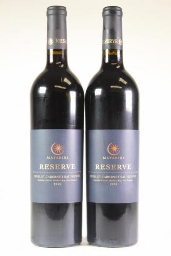 (2) 2010 Matariki Reserve Merlot/Cabernet Sauvignon, Hawkes Bay