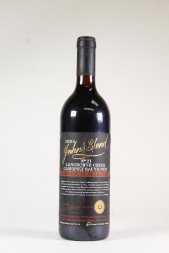 (1) 1994 John Glaetzer John's Blend Cabernet Sauvignon, Langhorne Creek SA