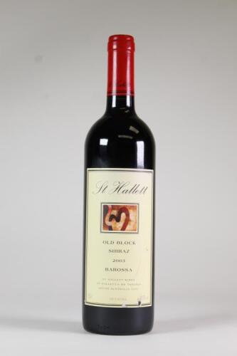 (1) 2003 St Hallett Old Block Shiraz, Barossa SA
