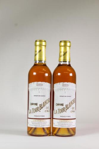 (2) 2003 Chateau La Tour Blanche 375ml