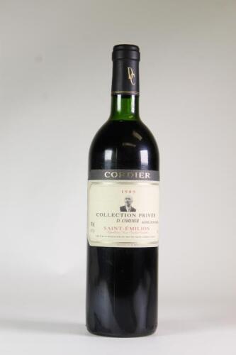 (1) 1989 Cordier Collection Privee, St Emilion