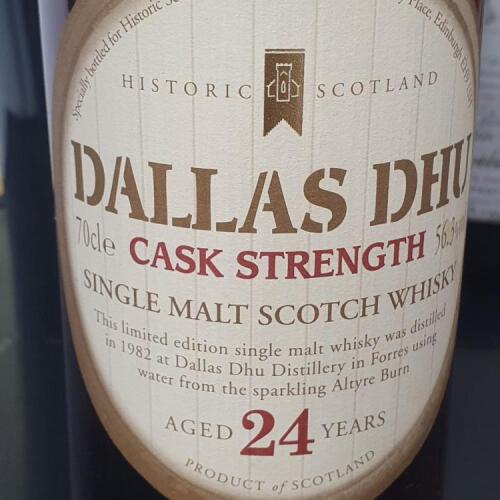 (1) Dallas Dhu Cask Strength 24 Year Old, Single Malt Whisky 700ml 56.3% abv, Speyside