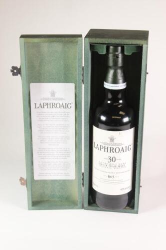 (1) Laphroaig 30 year old Extremely Rare Single Malt Whisky 750ml 43% abv, Islay