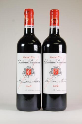 (2) 2008 Chateau Poujeaux, Moulis en Medoc