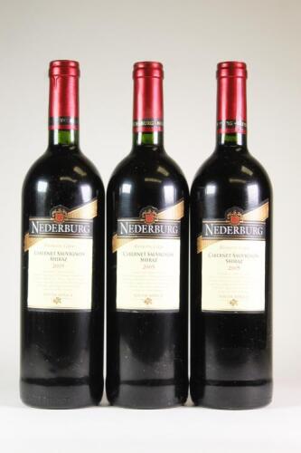 (3) 2005 Nederburg Cabernet Sauvignon/Shiraz, Western Cape -South Africa