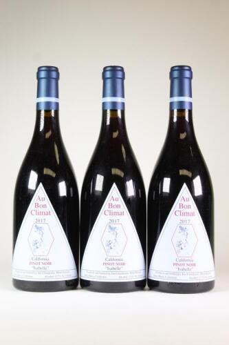 (3) 2017 Au Bon Climat Isabelle Pinot Noir, California