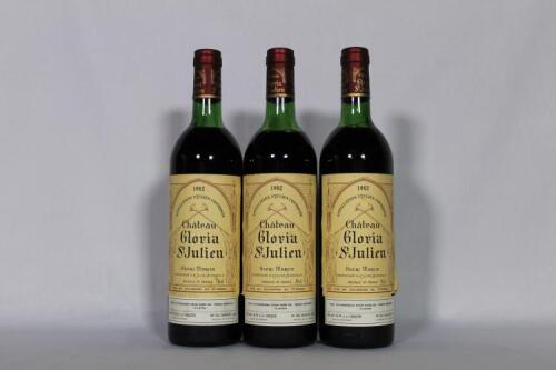 (3) 1982 Chateau Gloria, St Julien