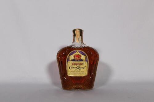 (1) Seagrams Crown Royal Blended Whiskey, Canada (1950s Bottling)