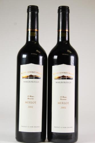 (2) 2002 Kathy Lynskey 15 Rows Reserve Merlot, Marlborough