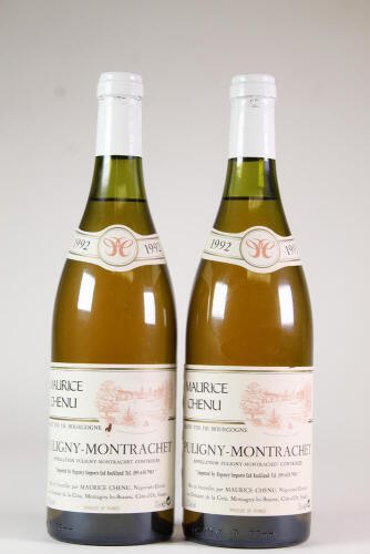 (2) 1992 Maurice Chenu Puligny Montrachet, Cote de Beaune