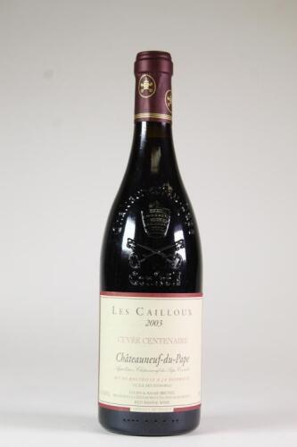 (1) 2003 Lucien et Andre Brunel Les Cailloux Cuvee Centenaire Chateauneuf du Pape