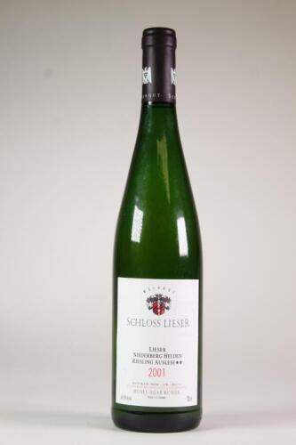 (1) 2001 Weingut Schloss Lieser Lieser Niederberg Helden Riesling Auslese 2 Star, Mosel Saar Ruwer