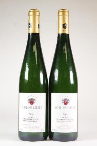 (2) 2004 Weingut Schloss Lieser Lieser Niederberg Helden Riesling Auslese 2 Star, Mosel Saar Ruwer
