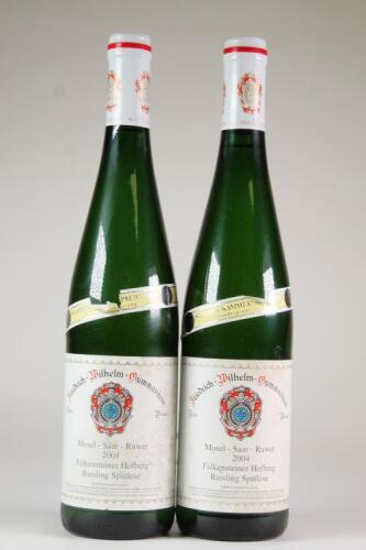 (2) 2004 Friedrich Wilhelm Gymnasium Falkensteiner Hofberg Riesling Spatlese, Mosel Saar Ruwer